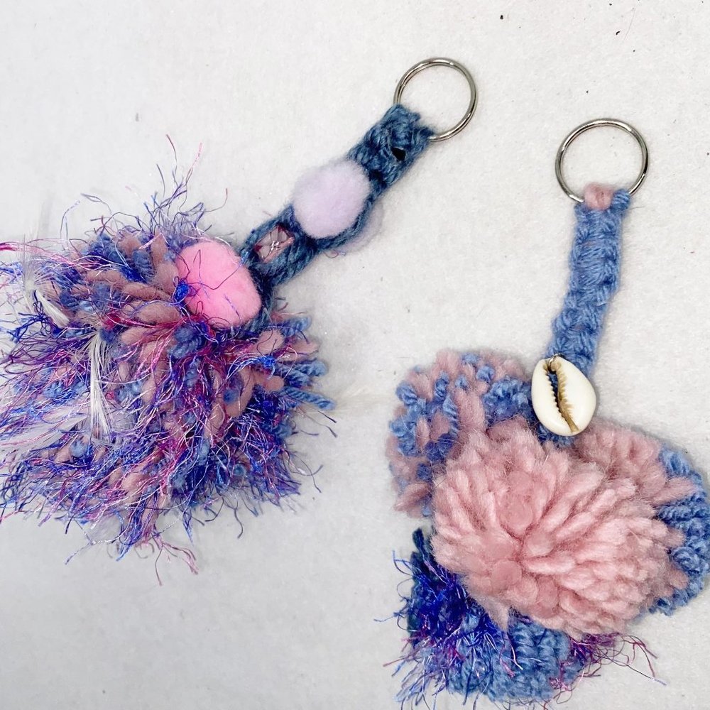 Pastel Fuzzy Key-chains Bundle - Picture 5 of 9